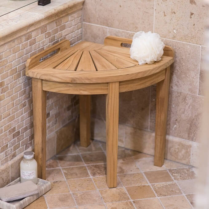 Convenient Bench for the Shower