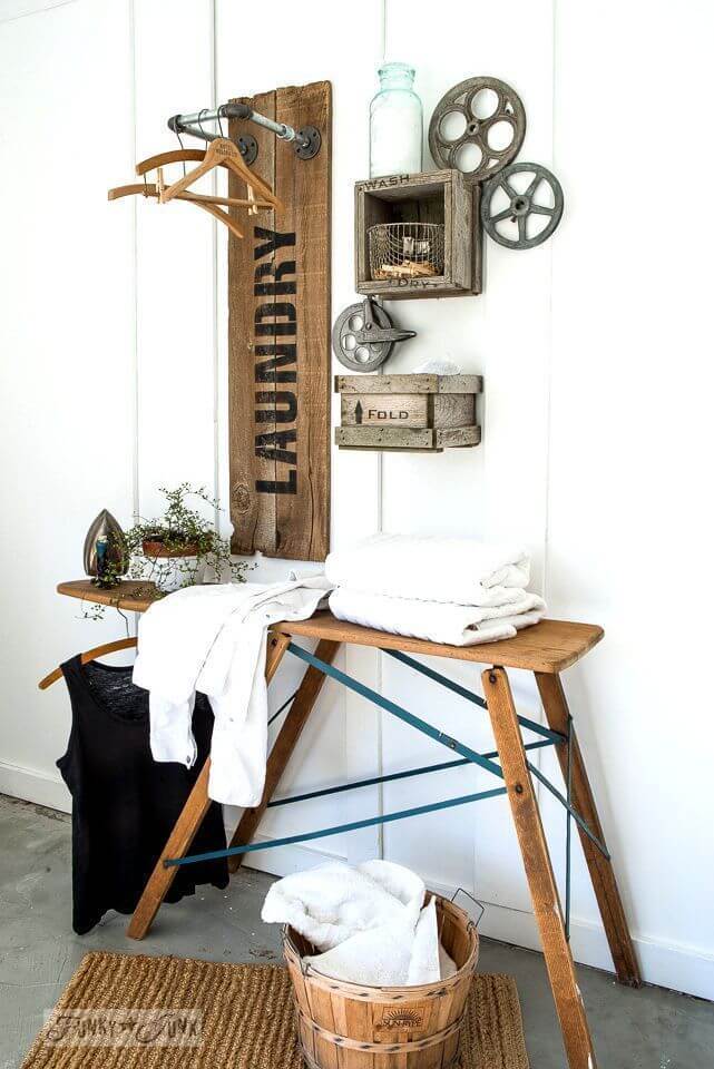 Charming Display with Stenciled Board