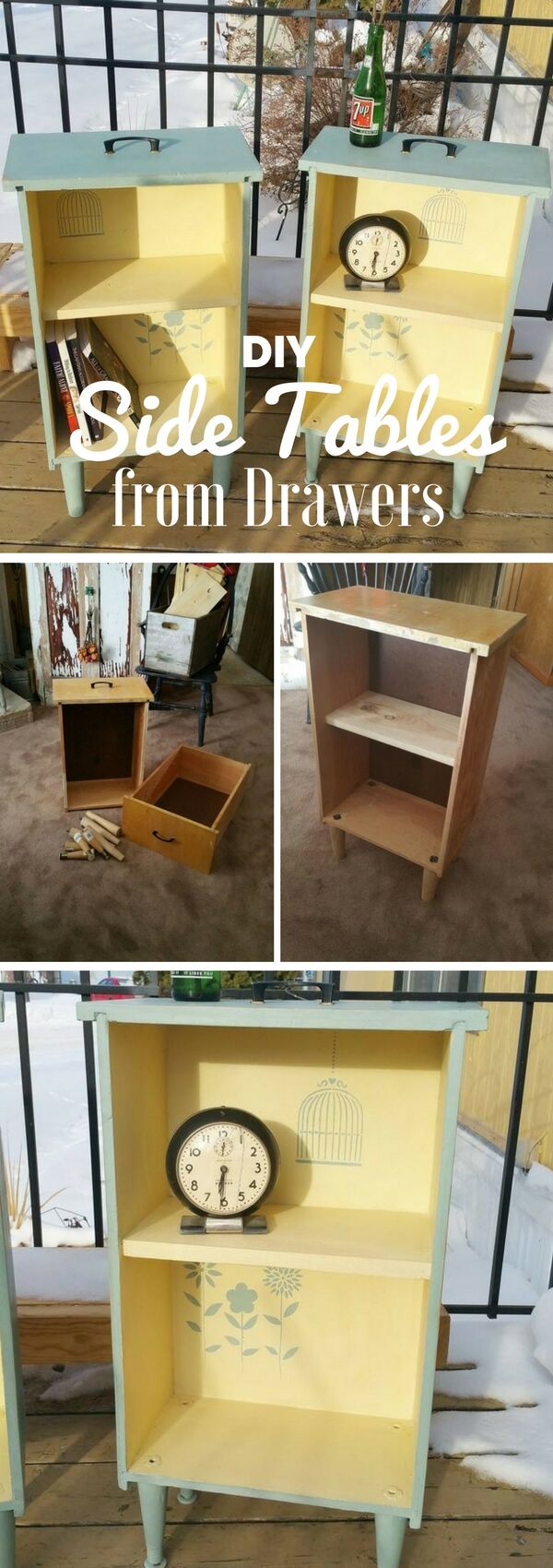 Make Side Tables Out of Old Drawers