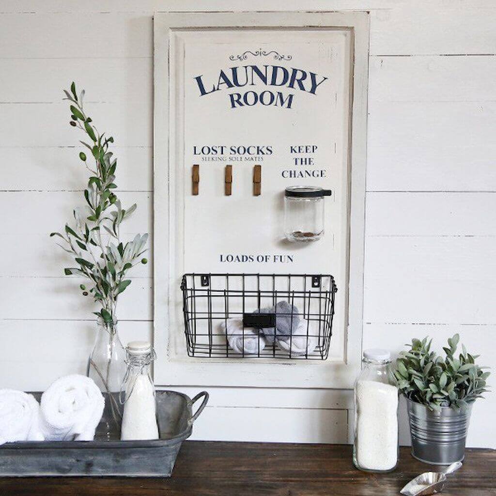 Organizer for Your Farmhouse Laundry Room