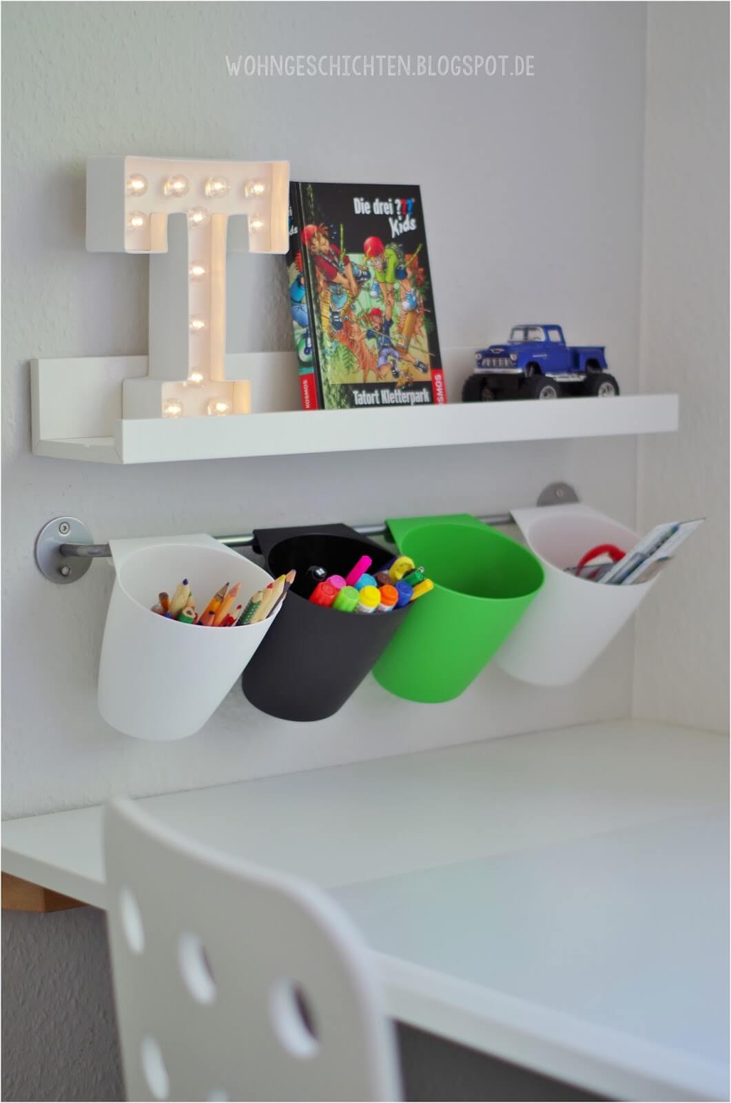 Hanging Pencil Cups and Floating Shelves — Homebnc