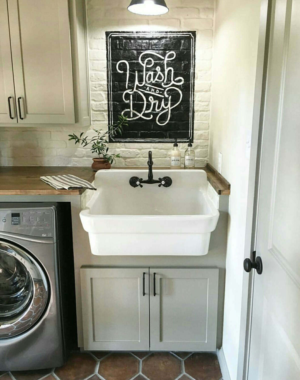 Painted Sign over the Farmhouse Sink