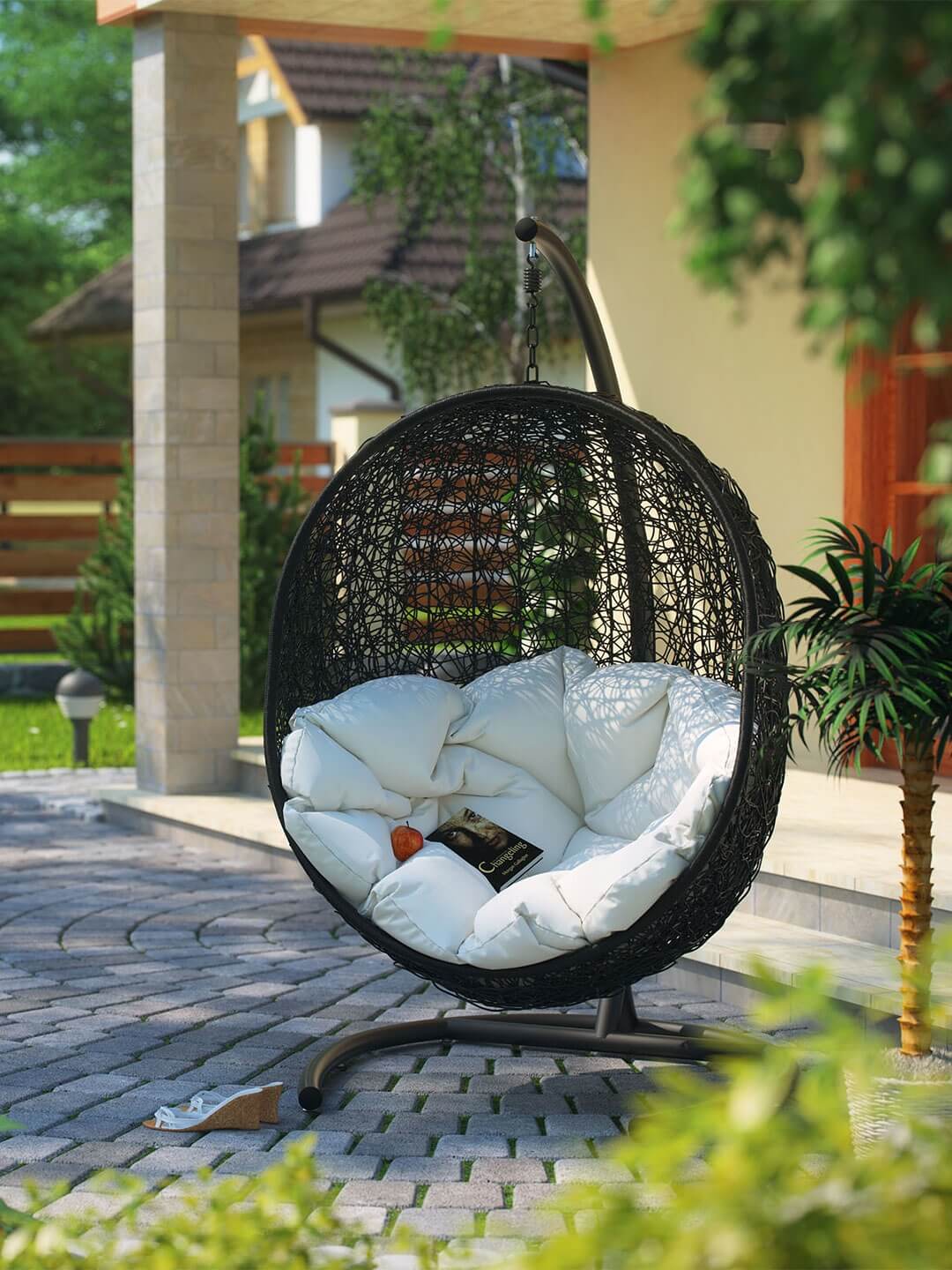 Hanging Egg Chair with Inviting Cushions