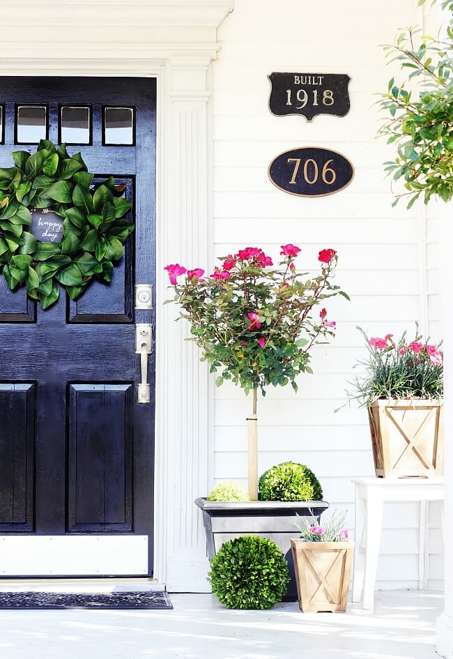 Søte Topiary Veranda Planter Ideer