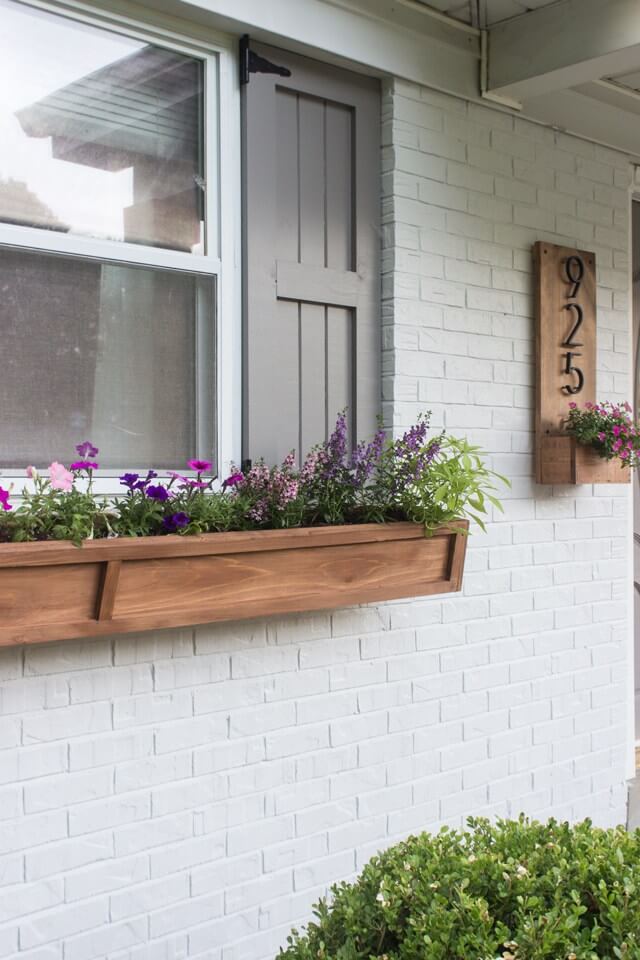 Wood window planter box information