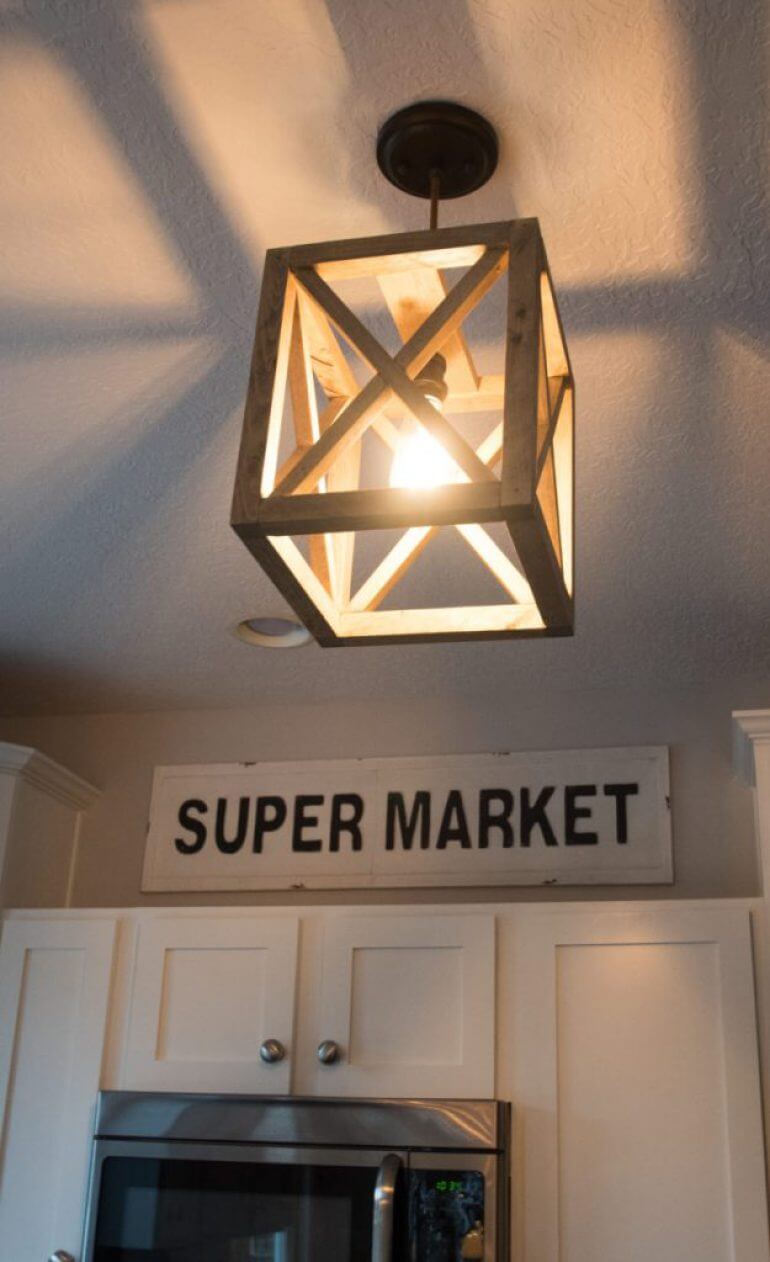 Make Your Own Farmhouse Lantern Light Fixture Homebnc