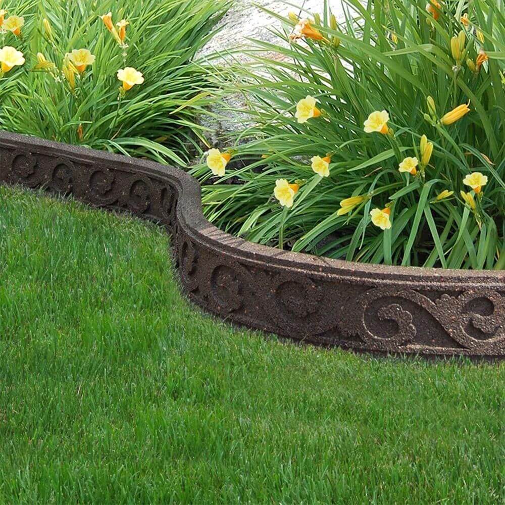 Carved and Curved Flower Garden Edge