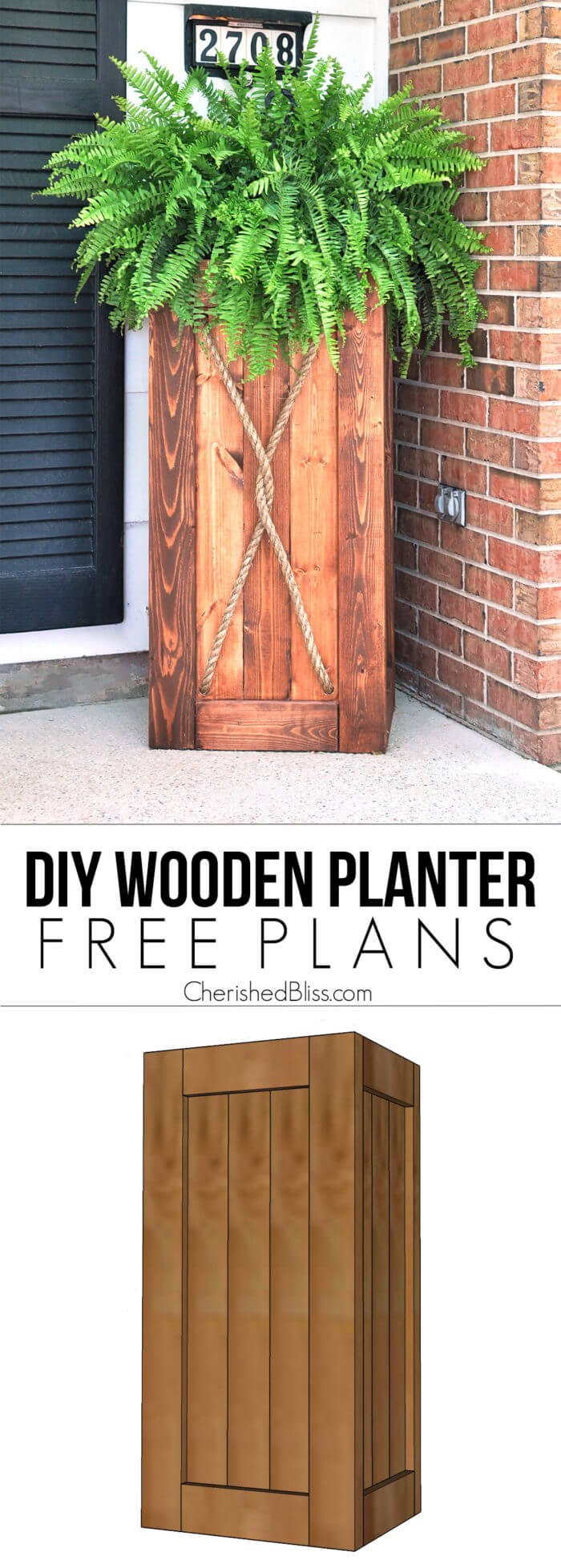 Make Your Own Tall Wooden Planter