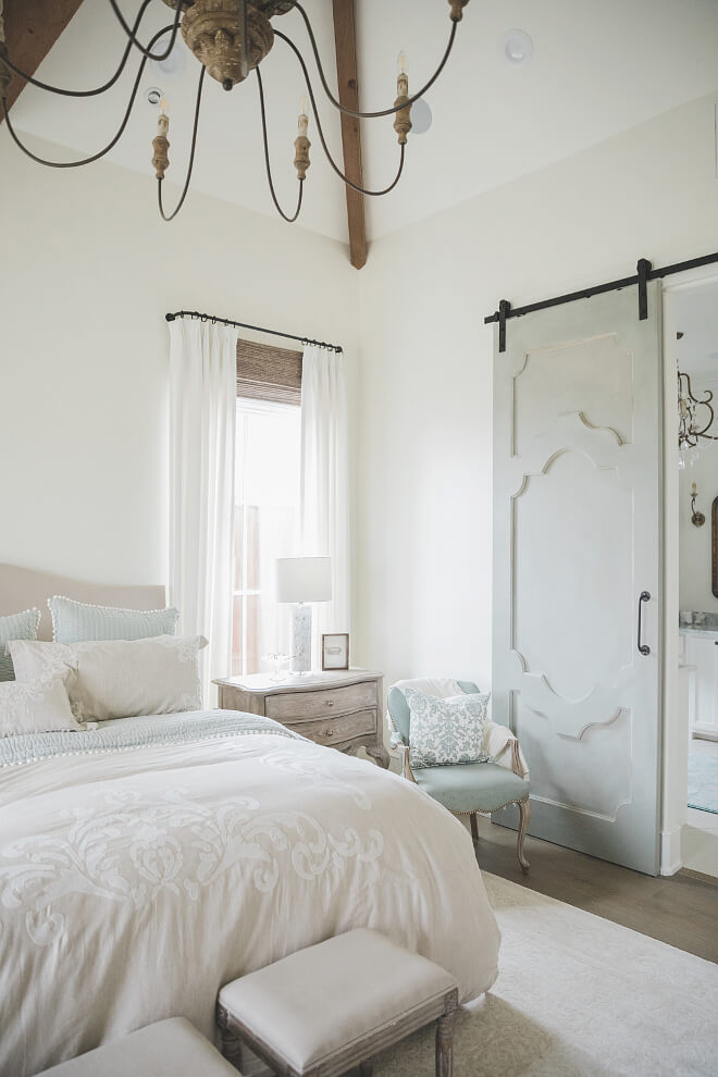 White Bedroom With Pale Blue Accents Homebnc