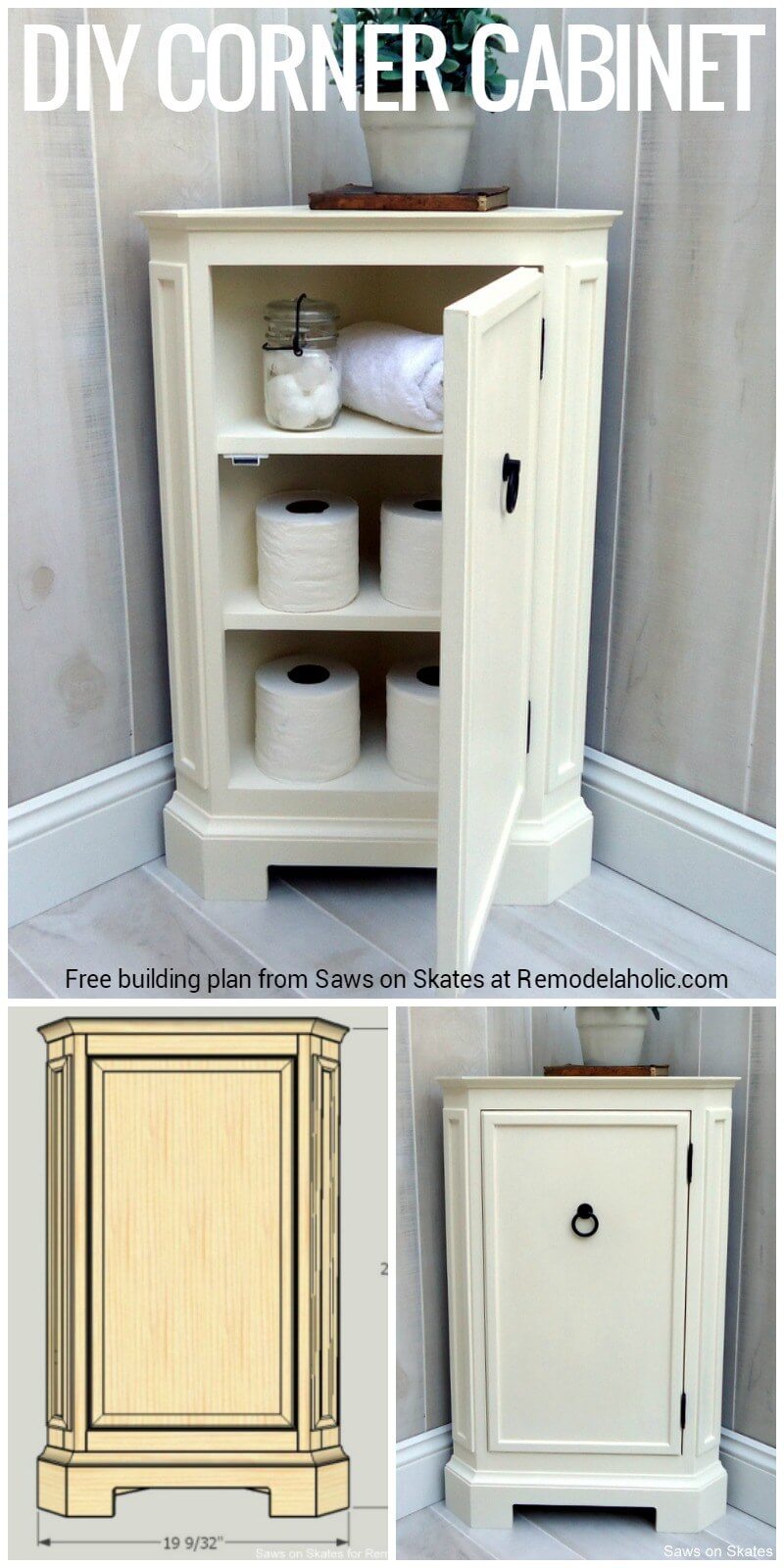 Corner Storage Idea for the Bathroom