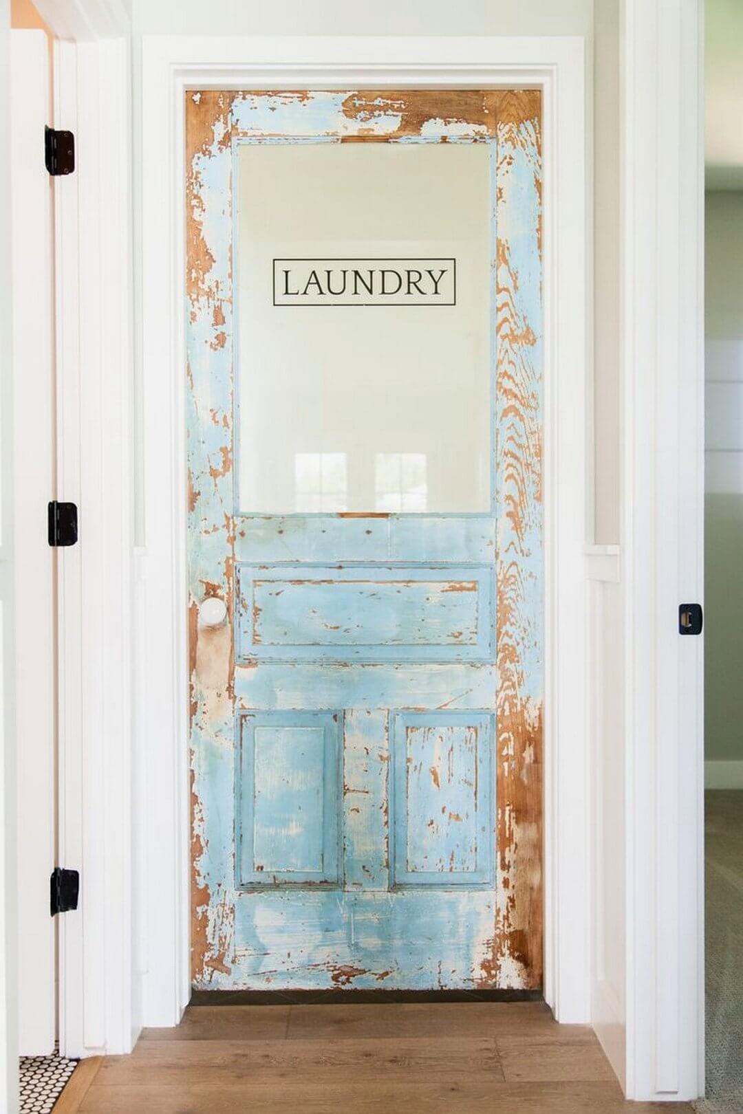 Reclaimed Wood Door for the Laundry Room