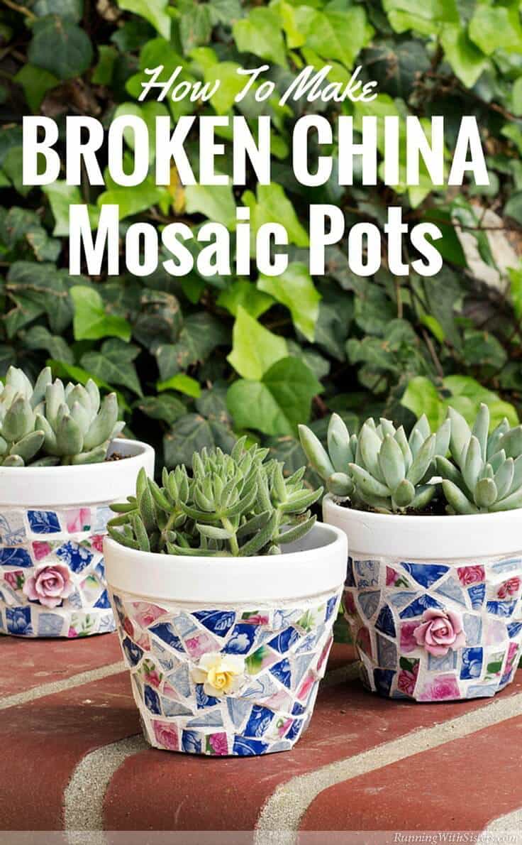 Cover Flower Pots with Broken China