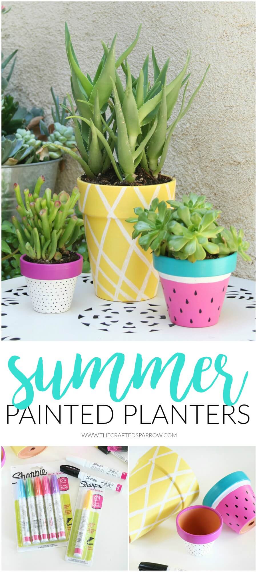 Painted Pots in Fruit and Pastels