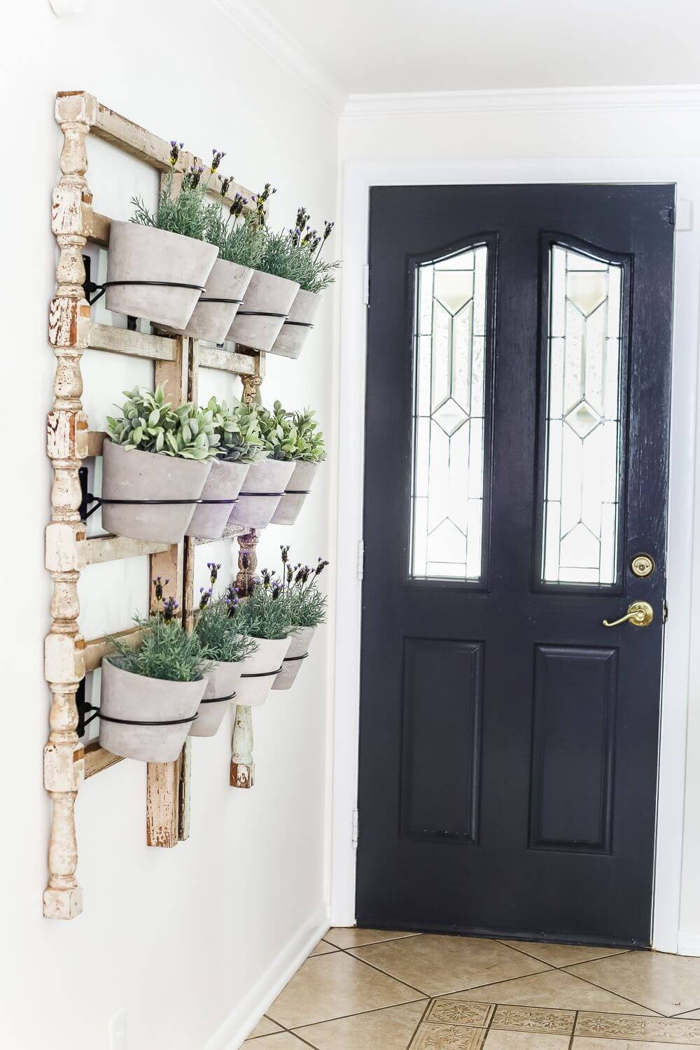 Turned Wood Racks with Plant Buckets