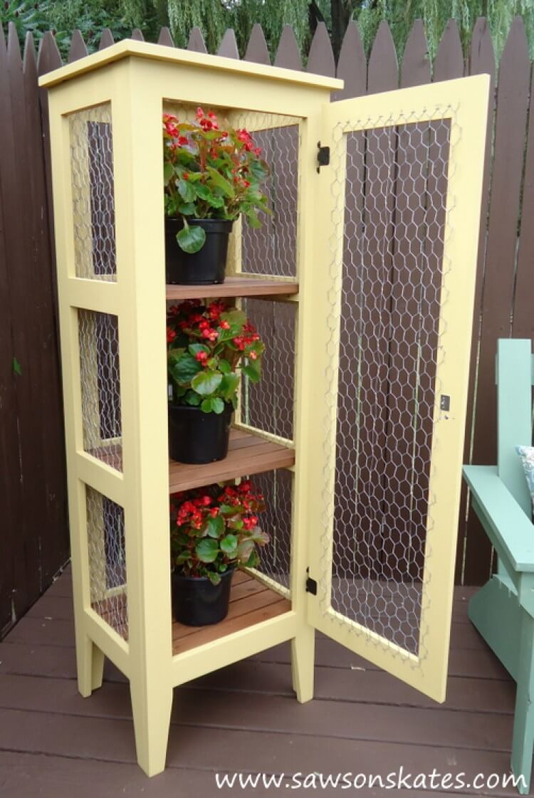 Cover a Cabinet with Chicken Wire