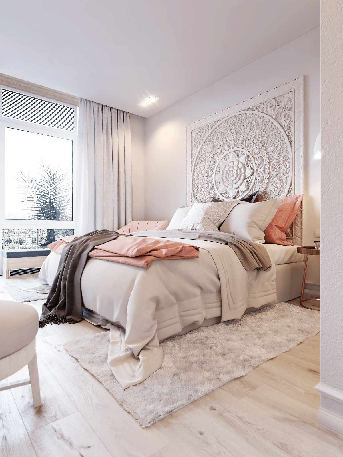 Bedroom With Clean-Lined Furniture