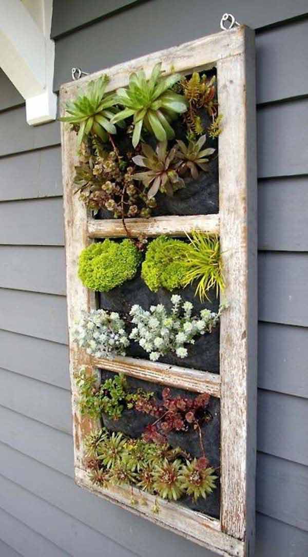 40+ Best Old Window Outdoor Decor Ideas and Designs for 2021