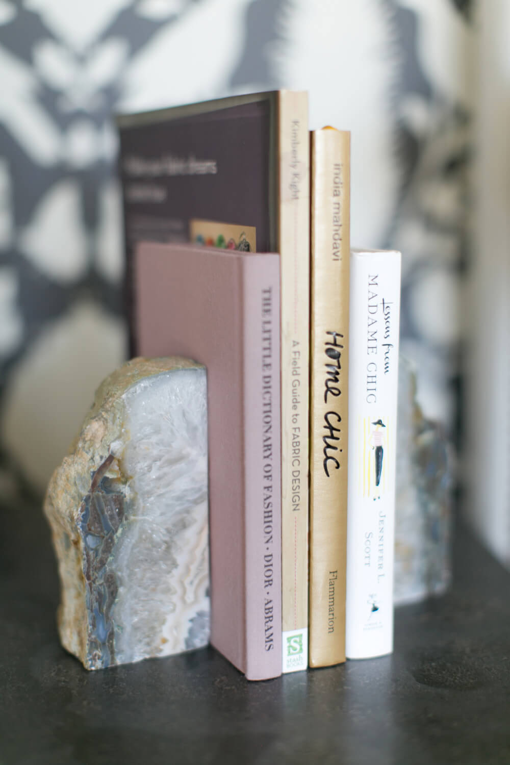 Gray Marbleized Stone Book Ends