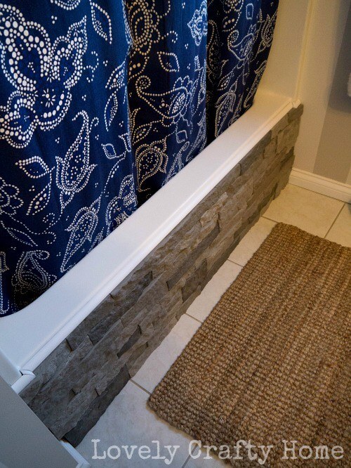 Easy DIY Stone Bathtub Surround