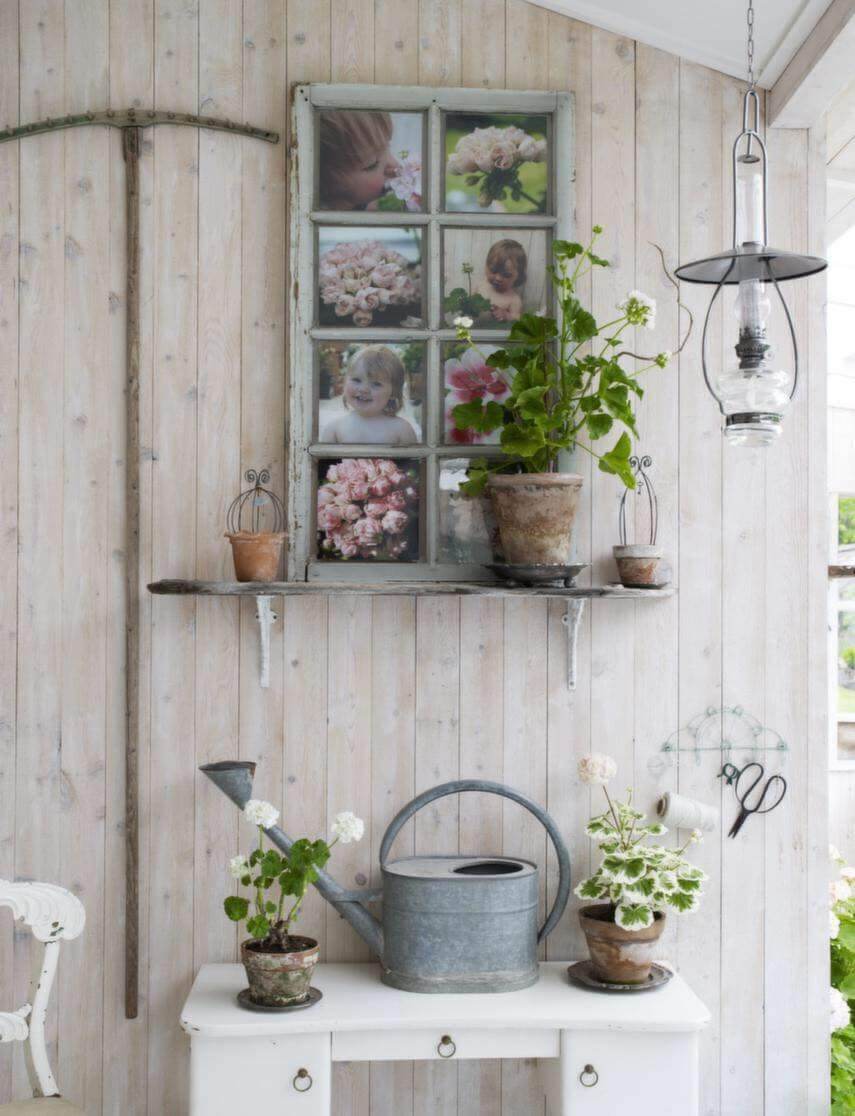 Window Frame with Family Photos