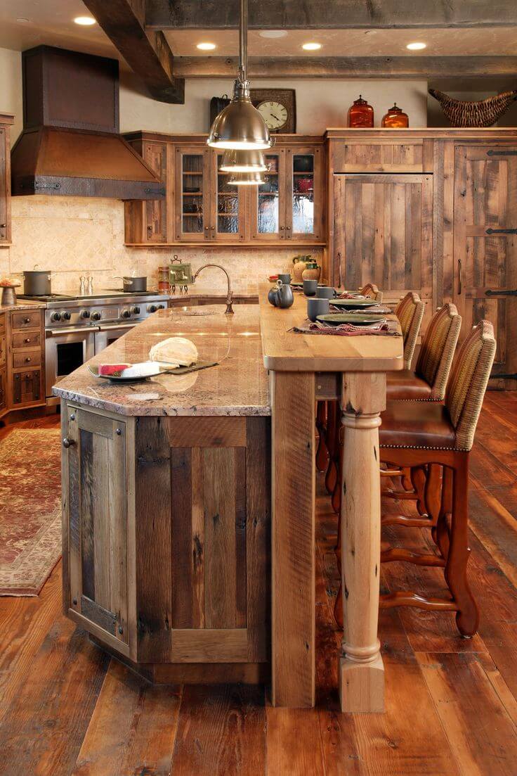 Wood Butcher Block and Bar Table Combo