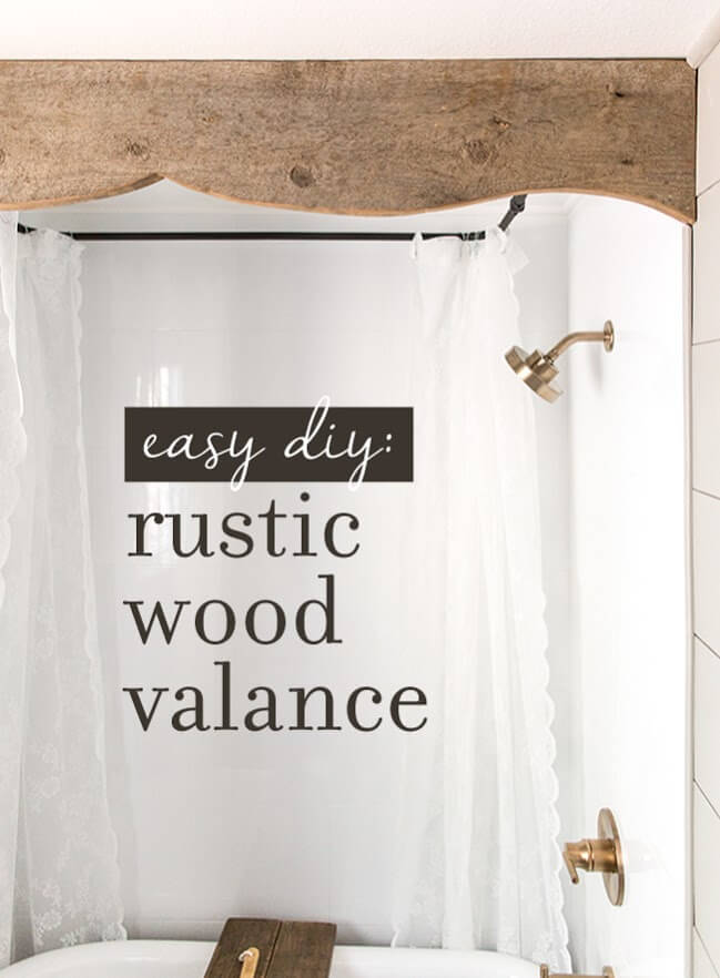 DIY Barn Wood Shower Valance