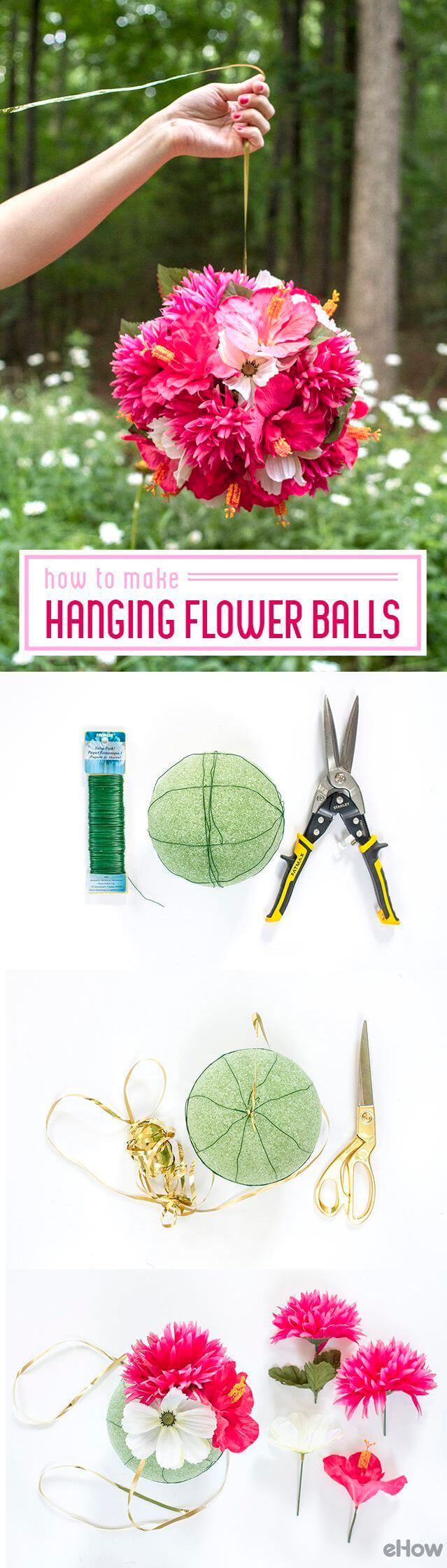 Bright and Bold Hanging Flower Balls