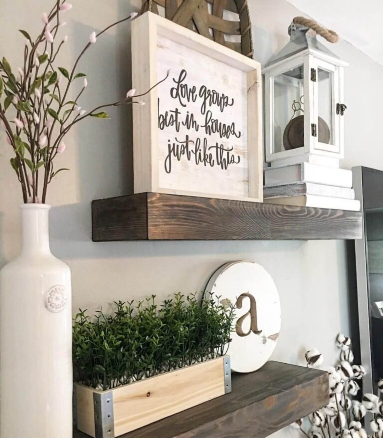 26 Best Farmhouse Shelf Decor Ideas And Designs For 2023 