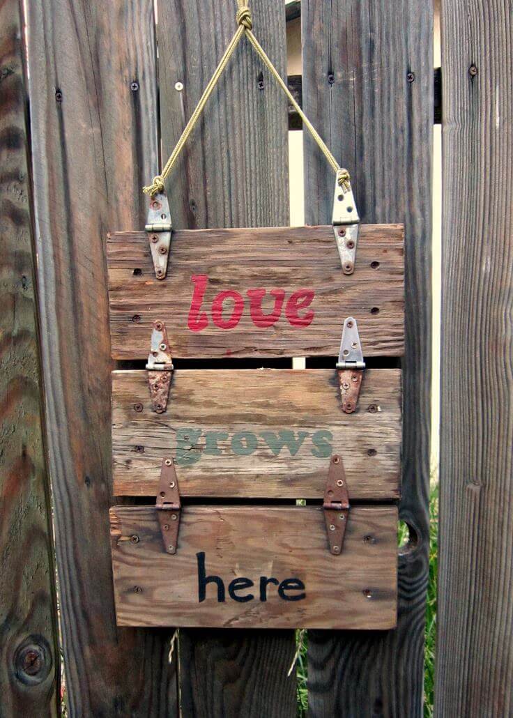 Hinged Wood Sign with a Lovely Saying