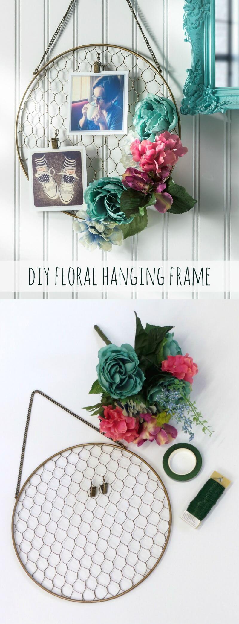 Simple and Easy Floral Hanging Frame