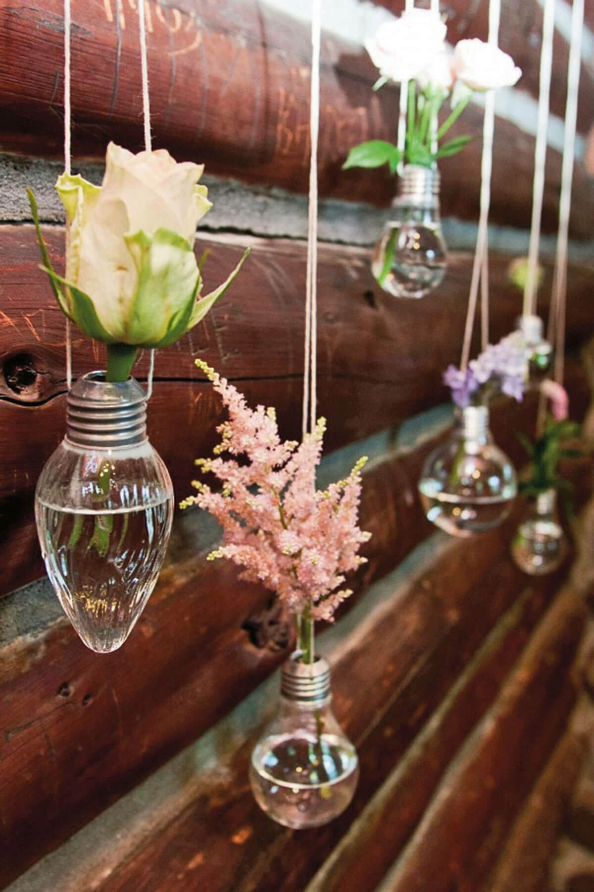 Vintage Lightbulb Vases for Tiny Blooms