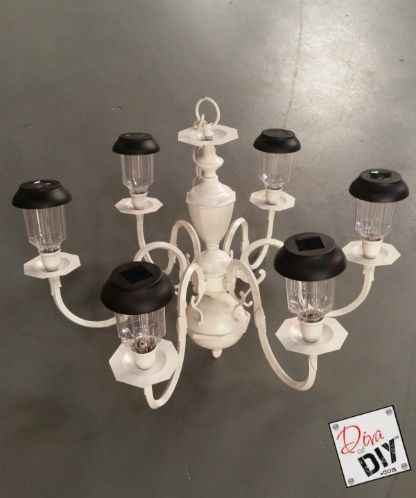 Bourgeois-On-A-Budget Solar Light Chandelier