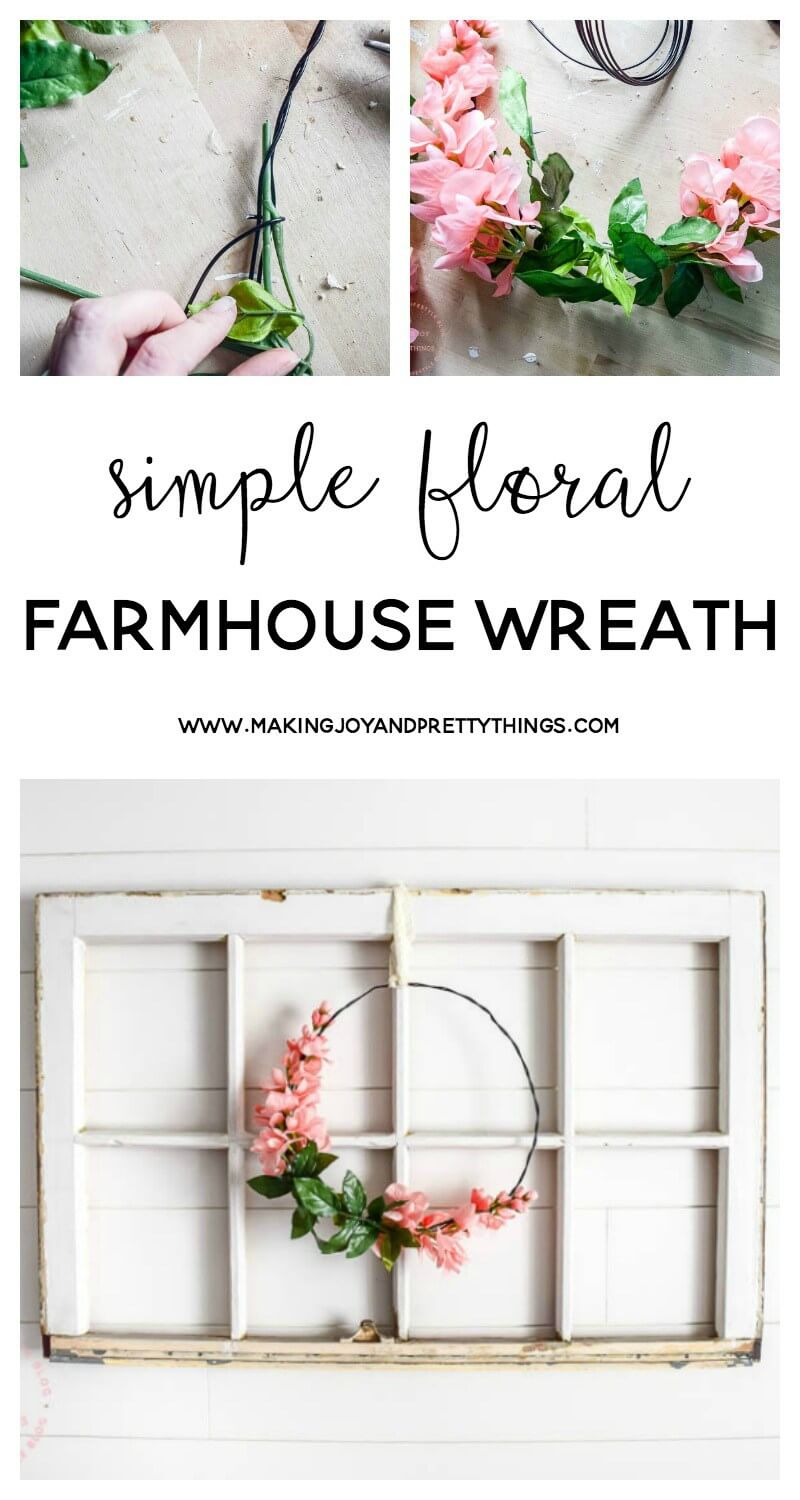 Rustic Farmhouse Wreath Idea with Blossoms