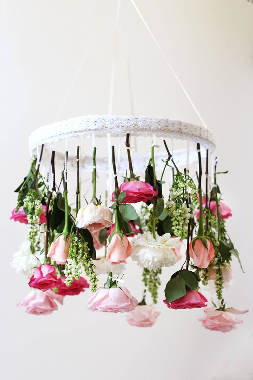 Breathtaking Hanging Floral Chandelier