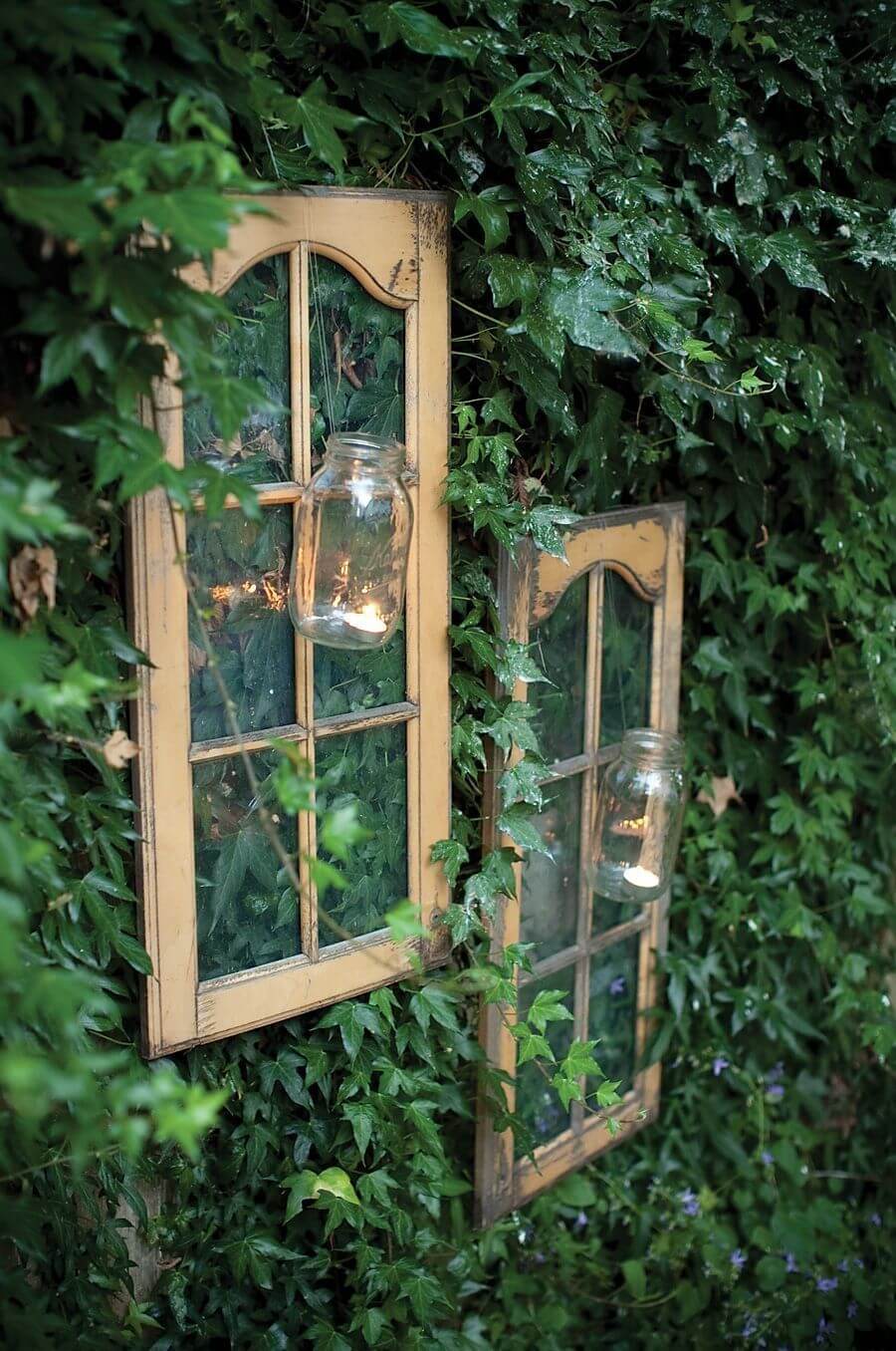 40+ Best Old Window Outdoor Decor Ideas and Designs for 2021