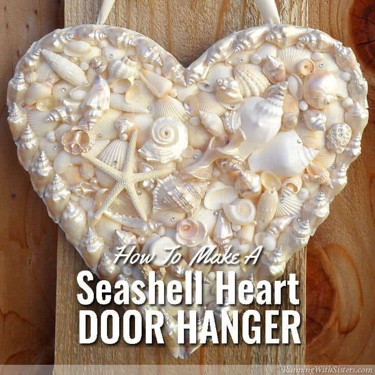 Door Hanger Heart with Shining Seashells