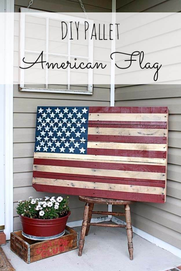 American Flag Gives Wood Pallet Patriotic Lift 