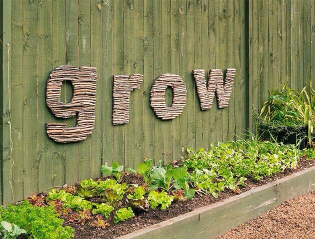 Wall Letters Created with Twigs