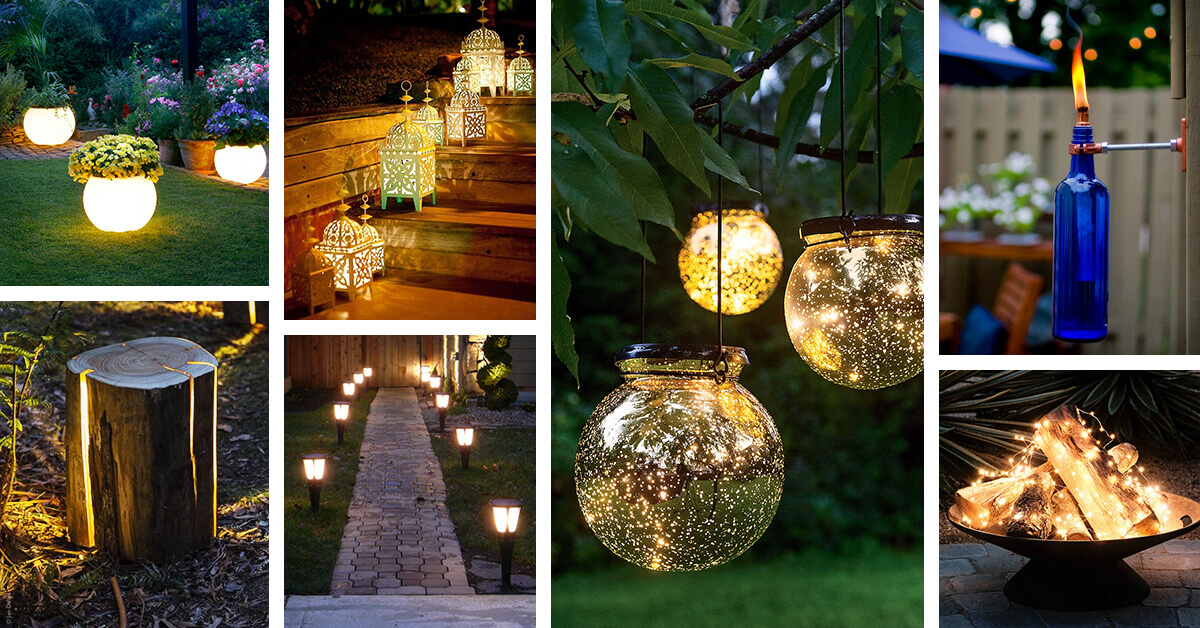 cool backyard lighting