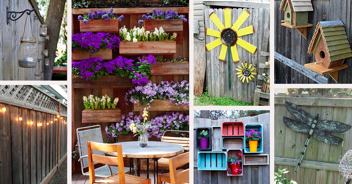 31 Best Garden Fence Decoration Ideas, Outdoor Fence Decor Ideas