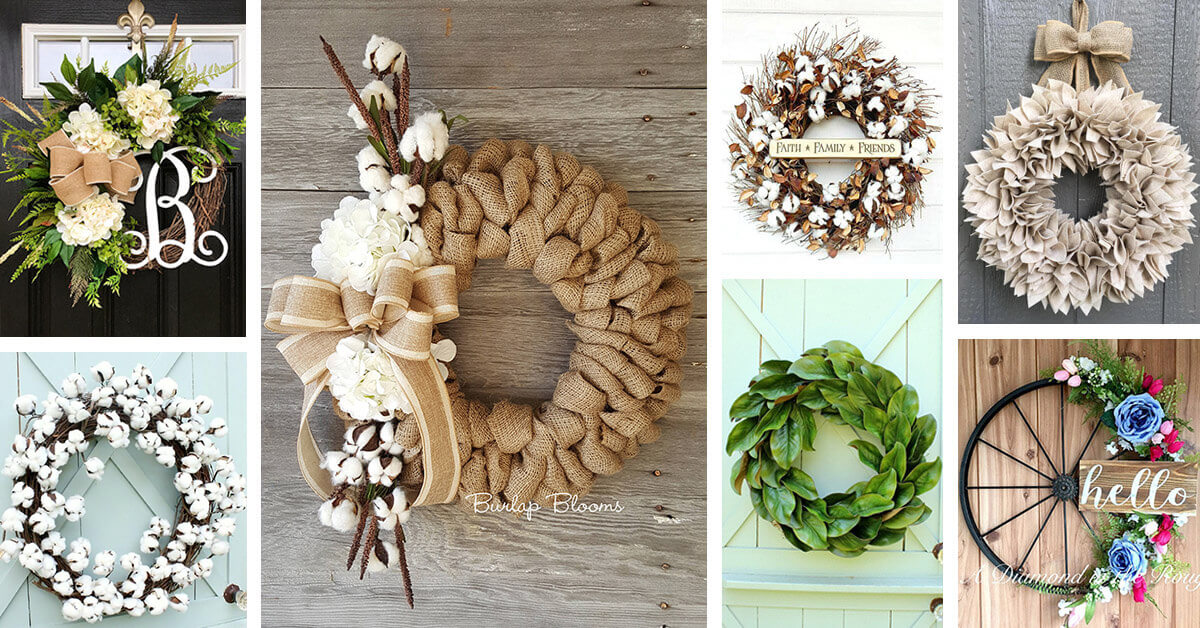 Featured image for “50+ Natural Rustic Farmhouse Wreath Ideas to Welcome Guests with Style”