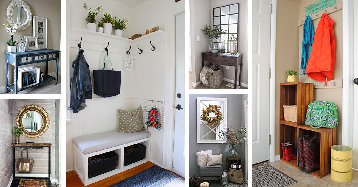 Featured image of post Small Entryway Ideas With Stairs - Ideal for organizing outerwear, hats, bags similarly, this small entryway designed by shea mcgee of studio mcgee features a welcoming vignette comprised of a textured console table.