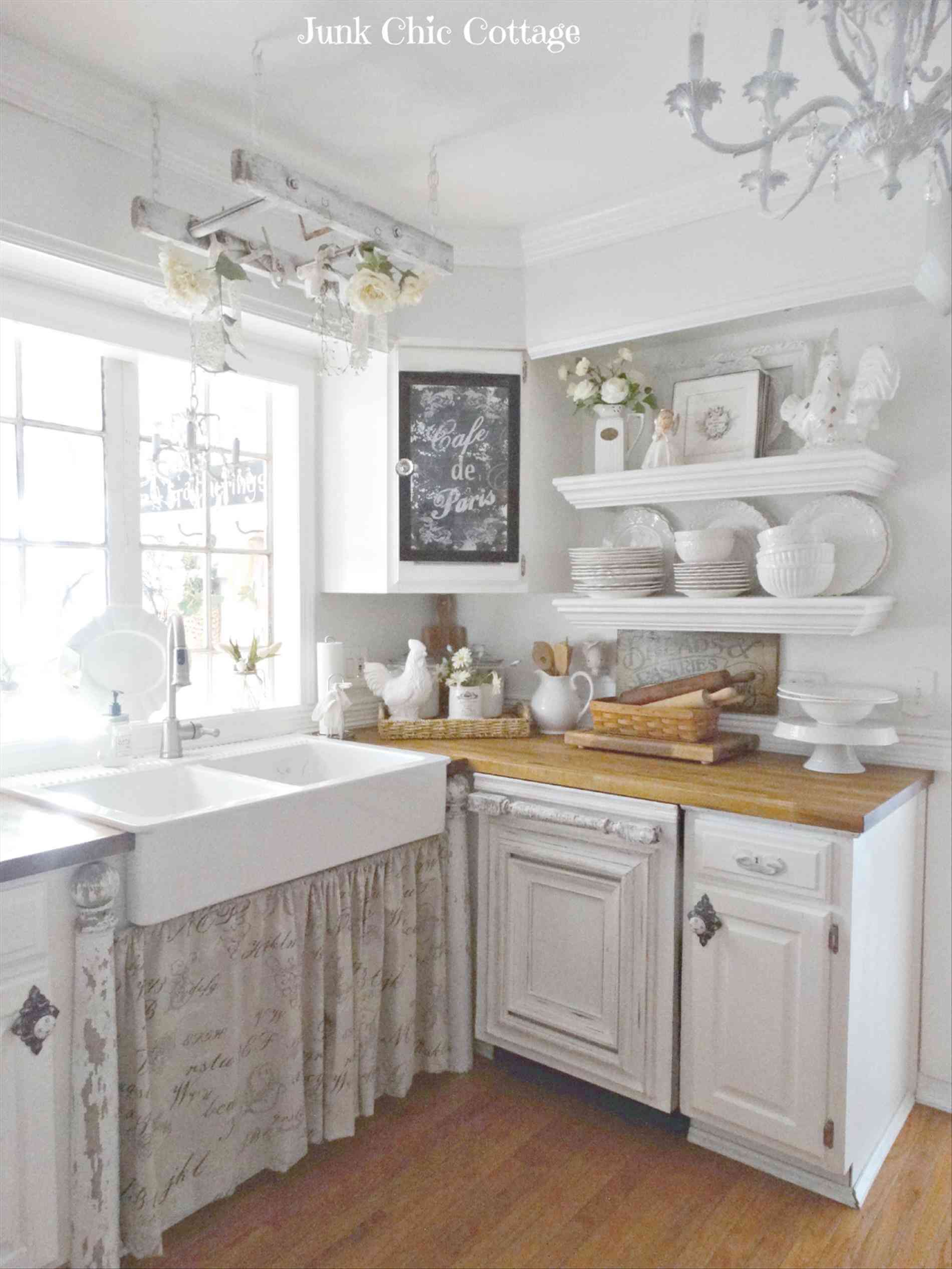 White Sink With Pretty Curtains Homebnc