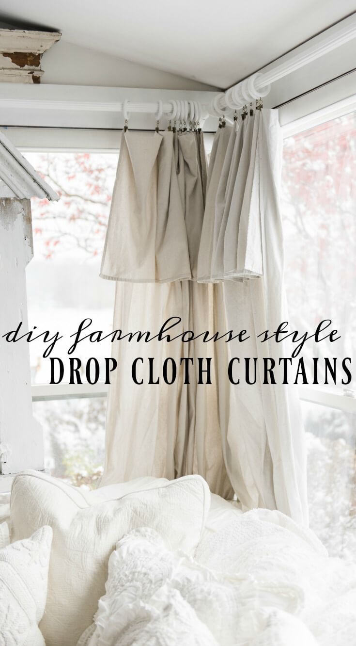 Make Your Own Drop Cloth Curtains