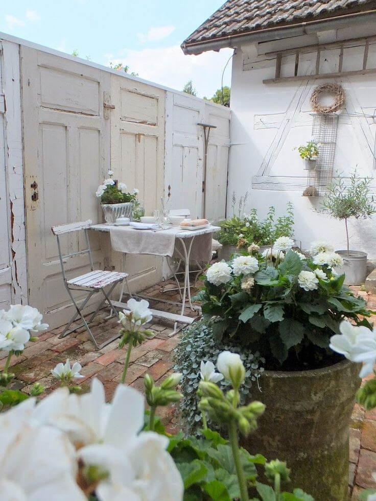 Reclaimed Doors make the Garden Wall