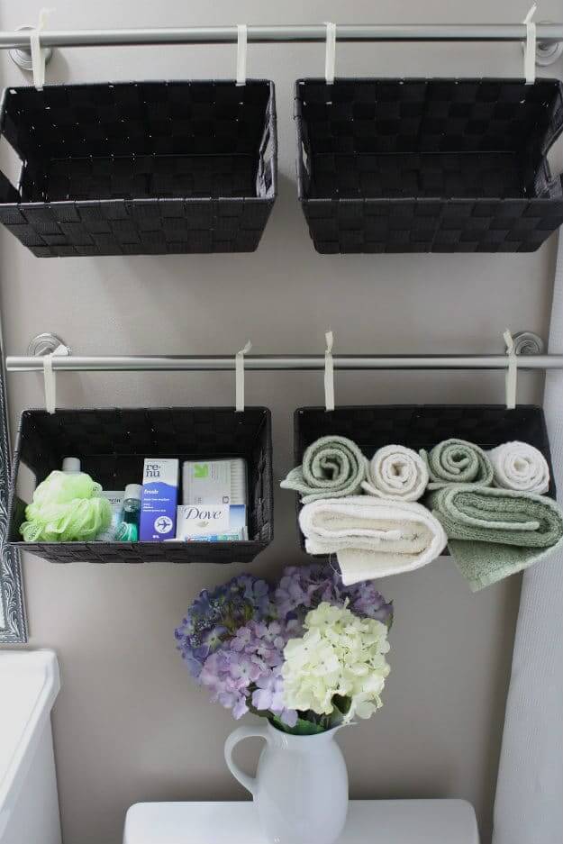 Hanging Towel Rack Basket Organizers