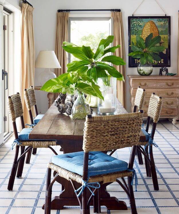 Comfortable Woven Chairs and Dramatic Plants