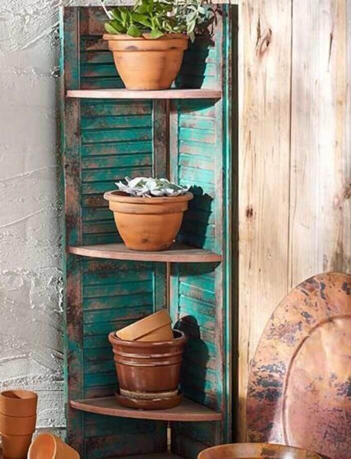 Corner Shelf for Potted Plants