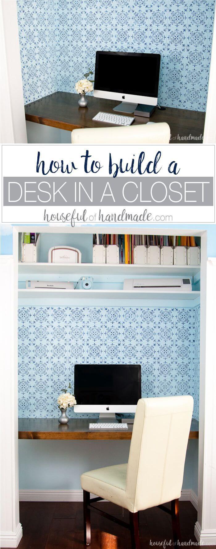 DIY Desk Ideas to Transform Closets