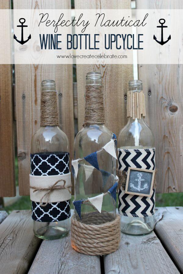 Upcycle Wine Bottles into Nautical Décor